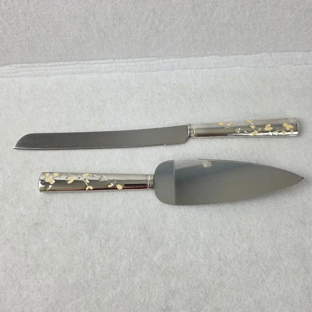 Kate Spade New York Lenox Gardner Street Cake Serving Enameled Set 2pc